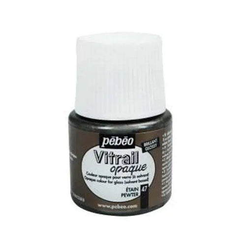 Charger l&#39;image dans la visionneuse de la galerie, Peinture Vitrail Opale Pébéo Étain  45ml S - Guerfi Store
