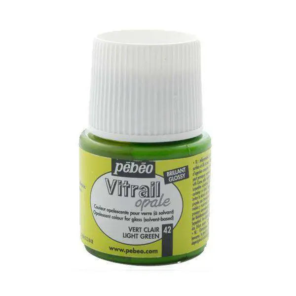 Peinture Vitrail Opale Pébéo  vert clair 45ml S - Guerfi Store