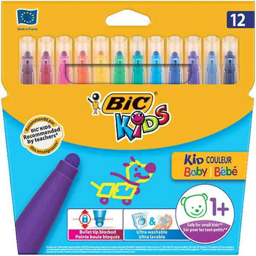 Charger l&#39;image dans la visionneuse de la galerie, Pochette de 12 Feutres KIDS BABY BIC
