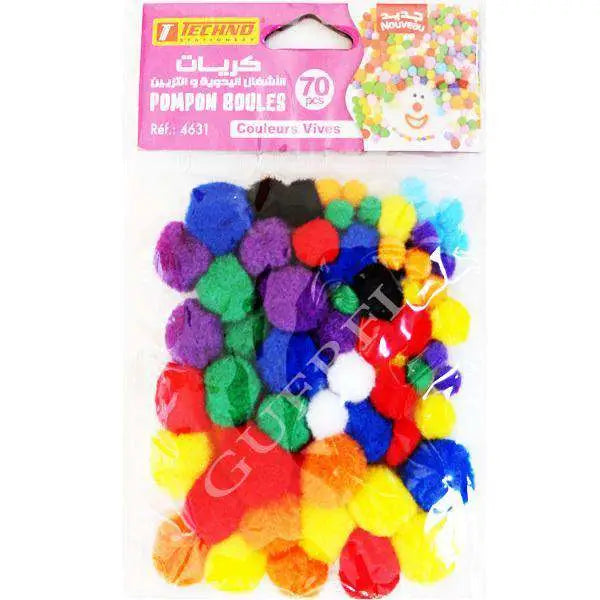 Pompon boules (70pcs) - Guerfi Store