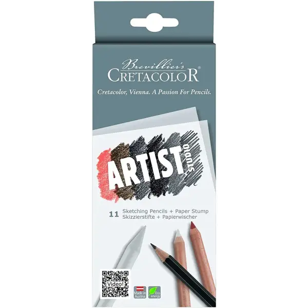 Set Artiste studio Cretacolor de 11 Crayons à dessin