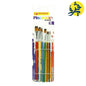 Set de 6 pinceaux en bois -TECHNO