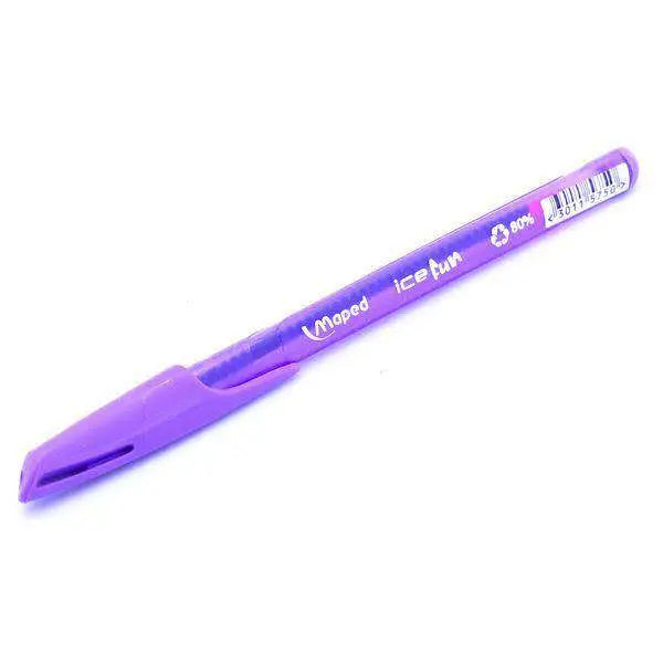 Stylo à bille Cap Green ICE FUN VIOLET Maped - Guerfi Store