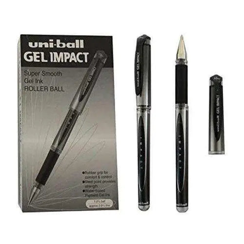 Charger l&#39;image dans la visionneuse de la galerie, Stylo gel Impact 1.0 mm  uniball Noir - Guerfi Store
