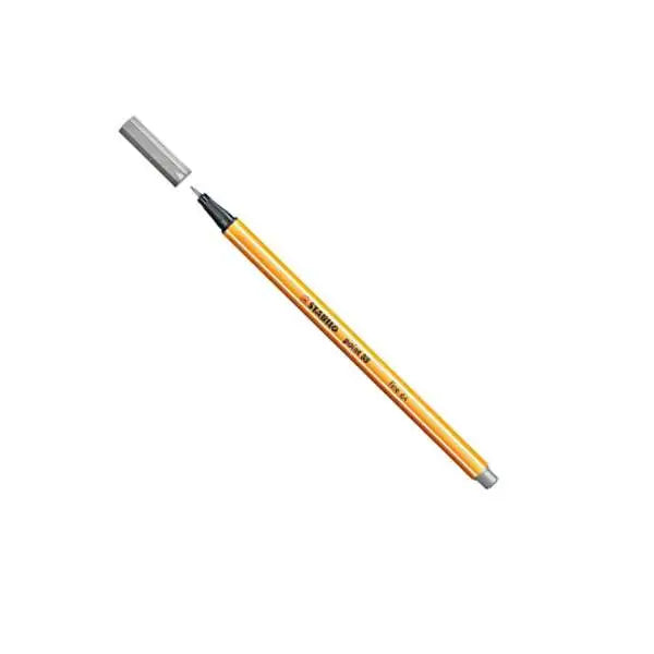 Stylo pointe fine 0.4mm STABILO couleur Gris clair