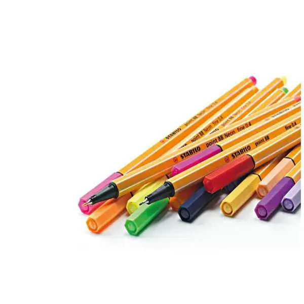 Stylo pointe fine 0.4mm STABILO couleur Jaune NEON