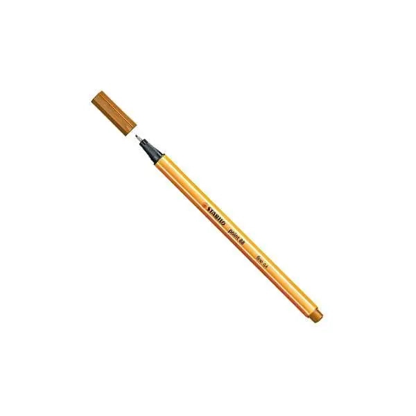 Stylo pointe fine 0.4mm STABILO couleur Ocre foncé