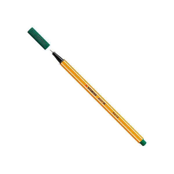 Stylo pointe fine 0.4mm STABILO couleur Vert Sapin