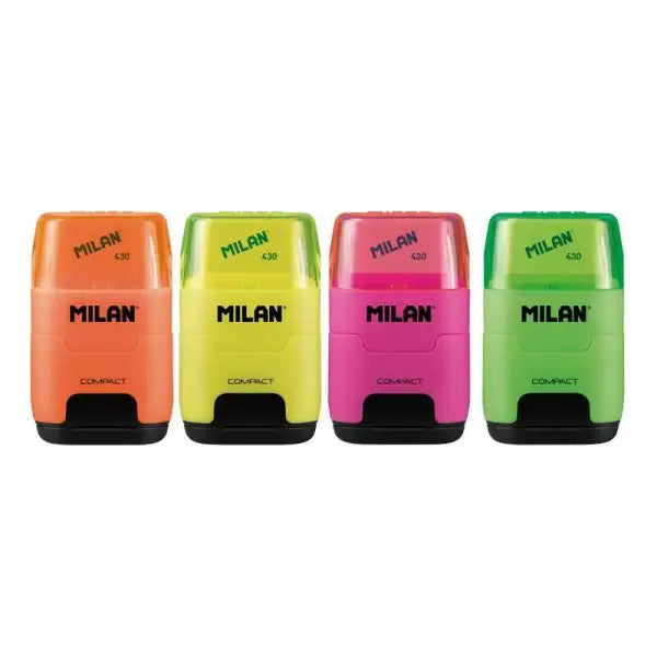 Taille-crayon+gomme à effacer Compact Fluo MILAN
