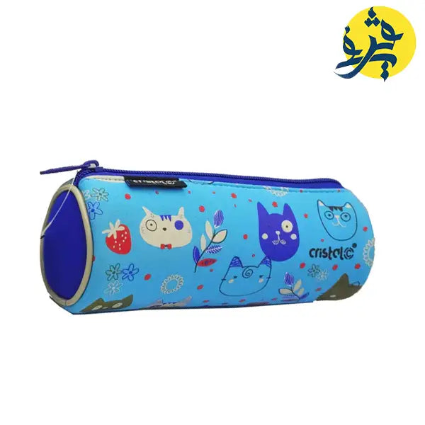 Trousse Cute Chat bleu - Cristal